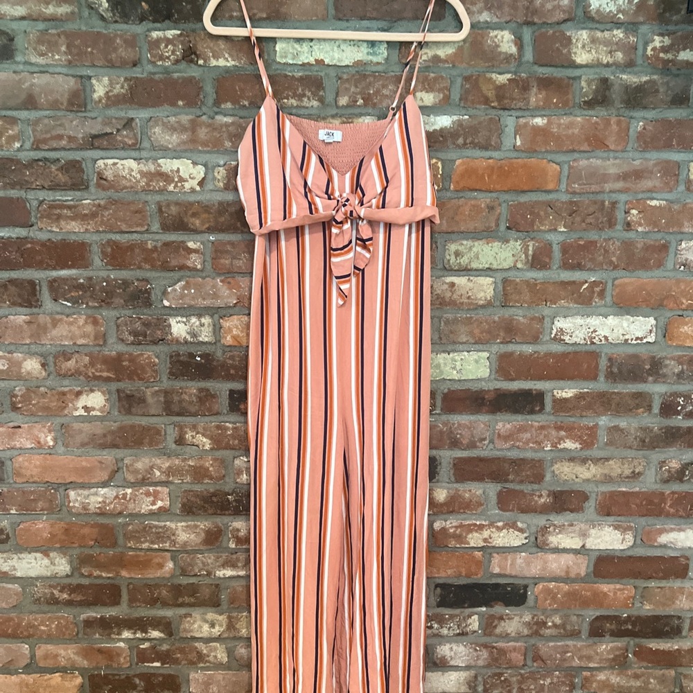 JACK by Dakota wide-leg stripped jumpsuit.